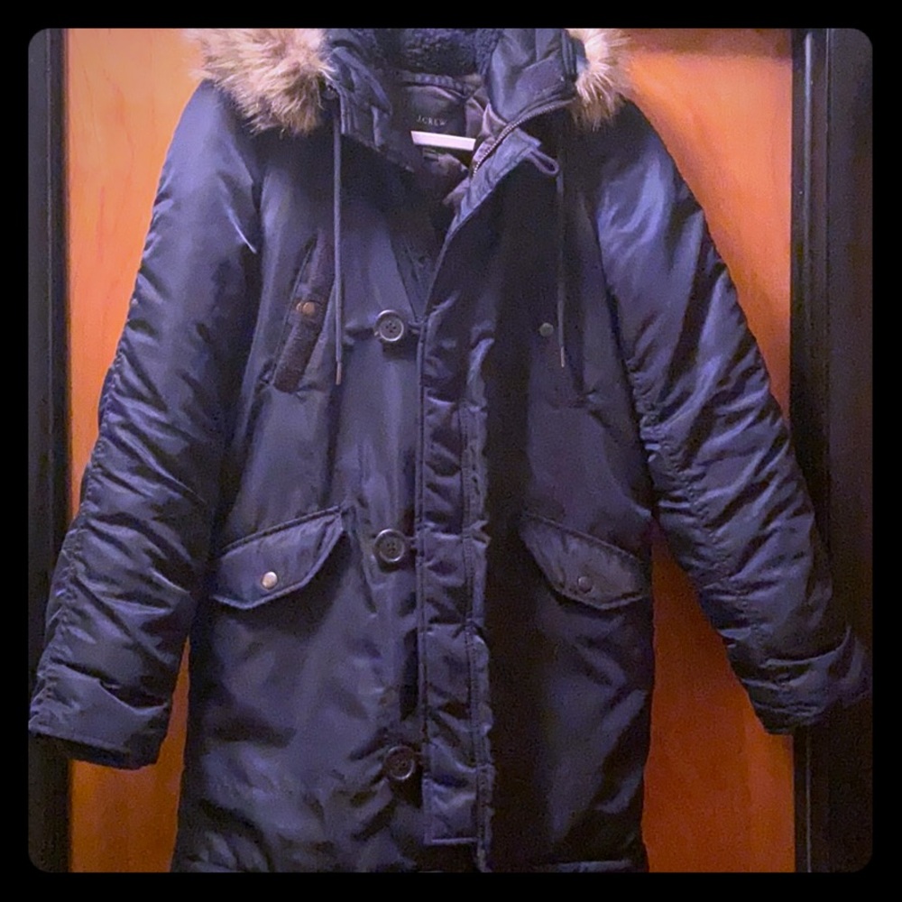 j.Crew women’s navy coat